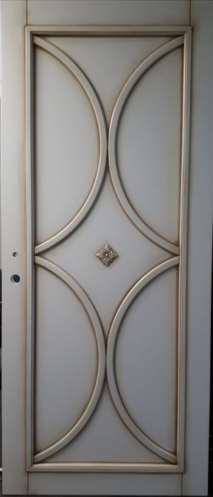 Межкомнатная дверь в профиле массив (эмаль с патиной) Караганда